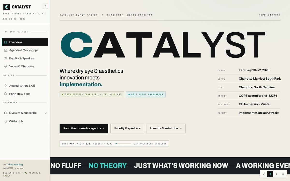 Catalyst Event Series, v2