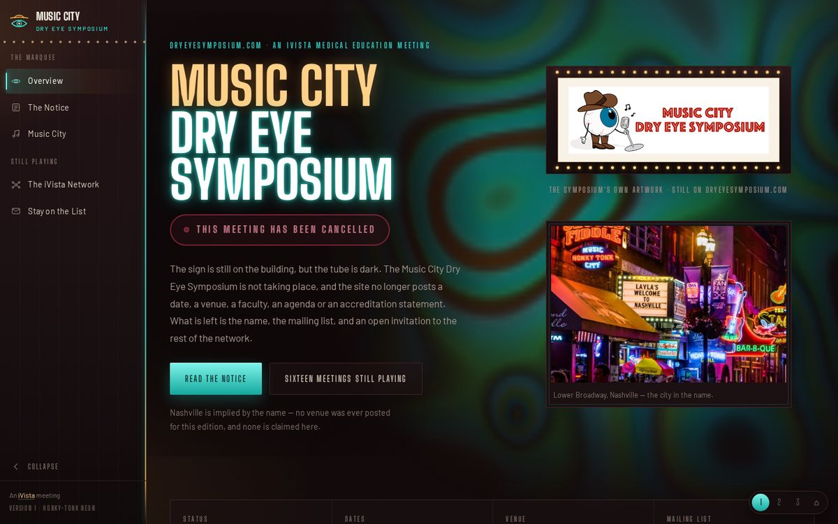 Music City Dry Eye Symposium, v1