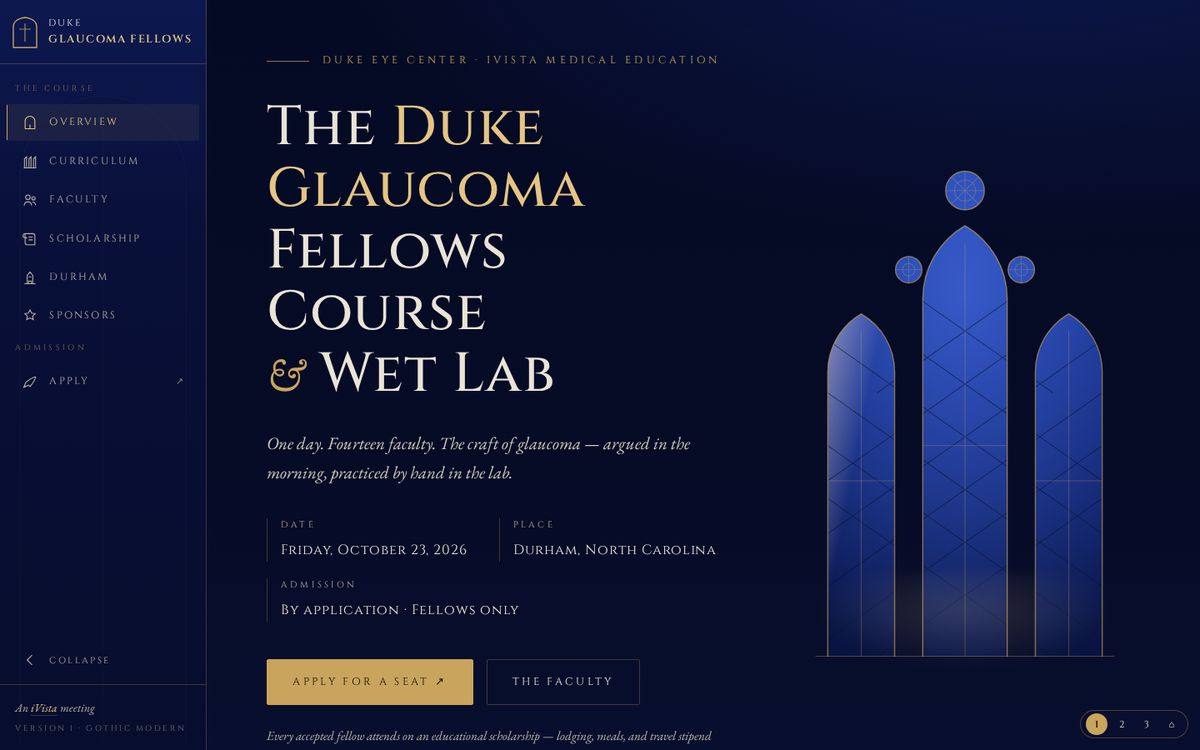 Duke Glaucoma Symposium and Fellows Course, v1
