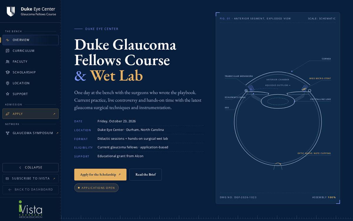 Duke Glaucoma Symposium and Fellows Course home page