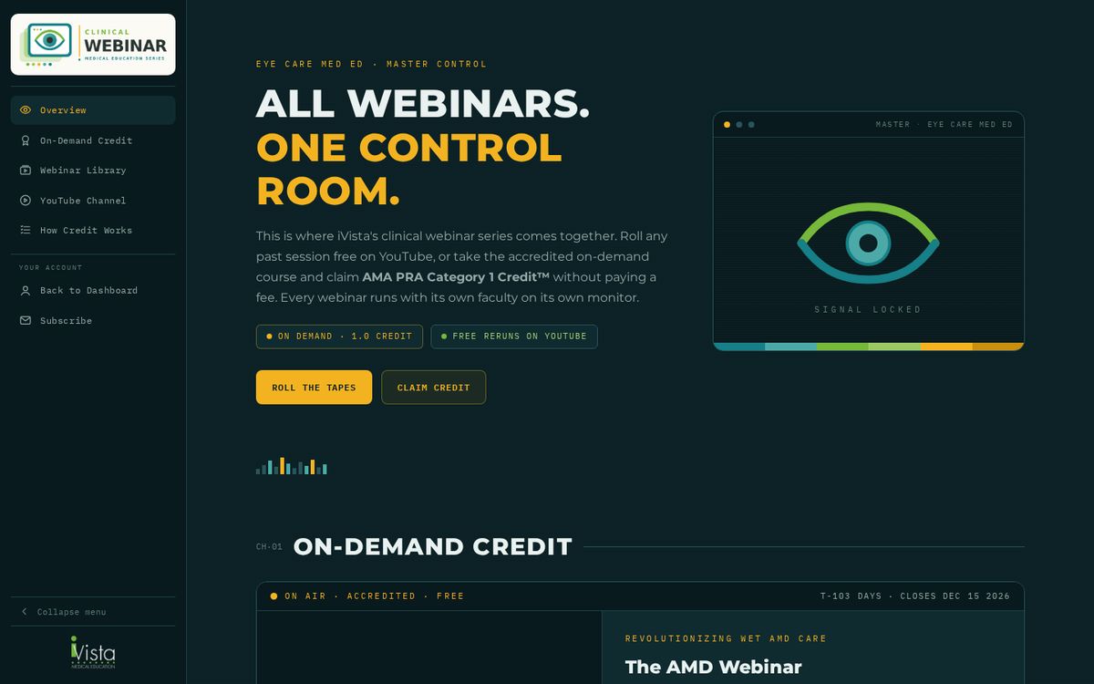 Eye Care Medical Education, v6 · Control Room