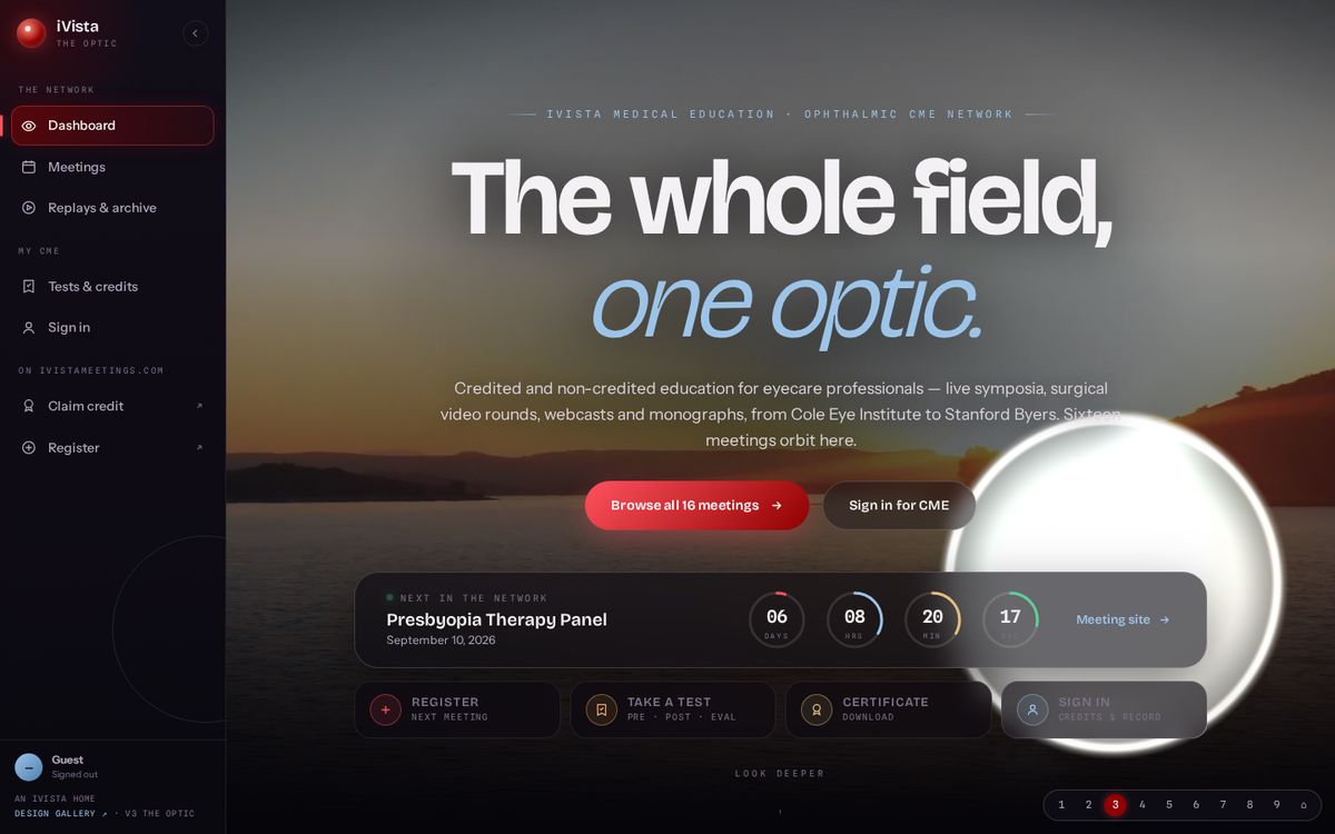 Learner dashboard, v3 · The Optic