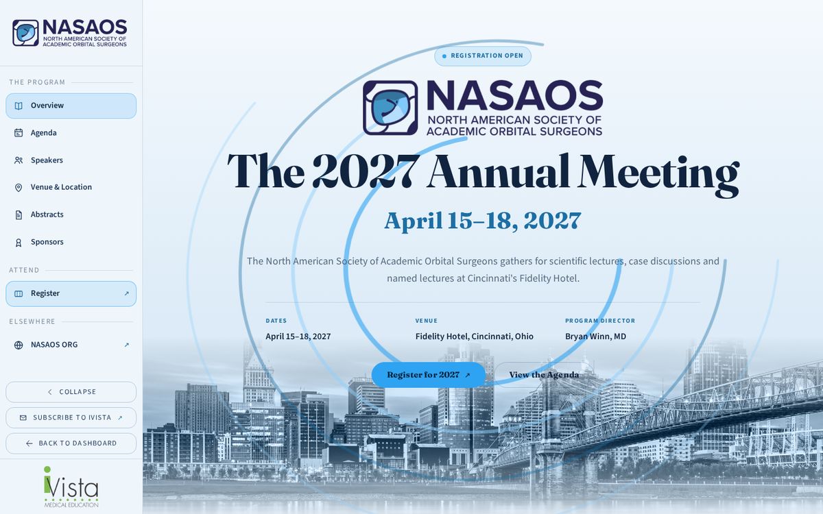 NASAOS 2027 Annual Meeting home page
