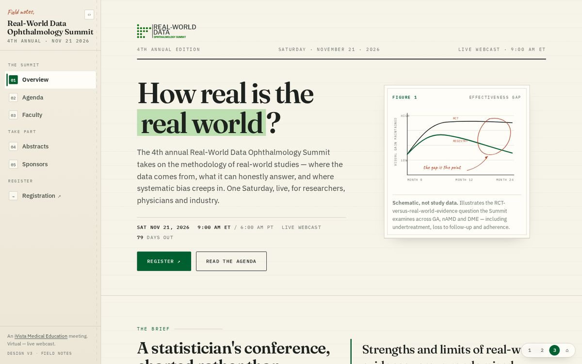 Real World Data Ophthalmology Summit, v3 · Field Notes