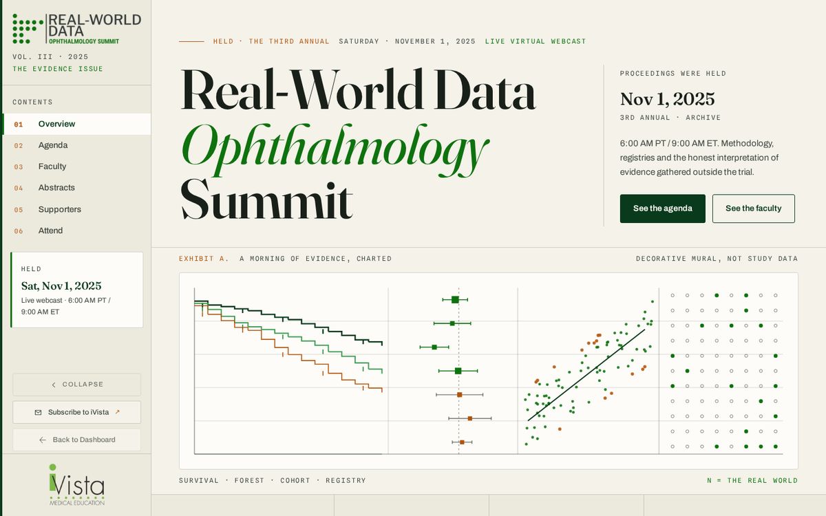 Real World Data Ophthalmology Summit home page