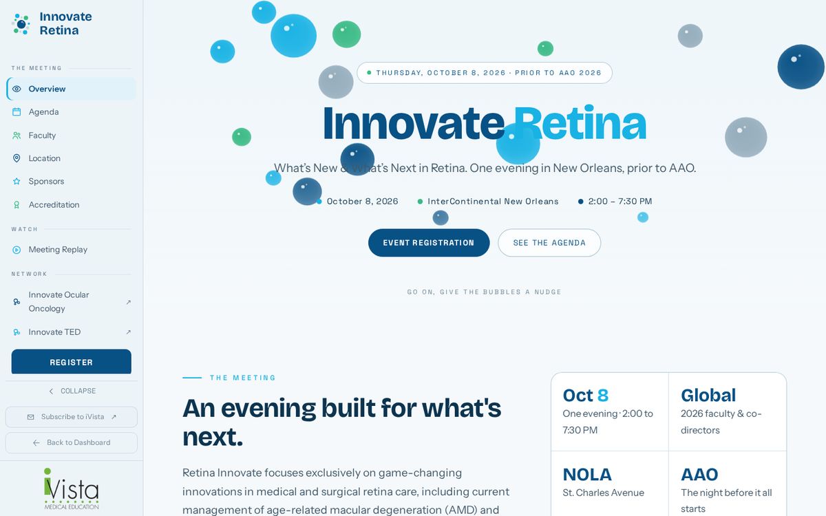 Innovate Retina home page